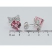 Сережки Xuping колір Родій з кристалами Swarovski пусети Кристальні кубики Rose з бантами фото №2 Сережки Xuping колір Родій з кристалами Swarovski пусети Кристальні кубики Rose з бантами фото №2