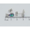Серьги Xuping цвет Родий с кристаллами Swarovski пусеты Кошки с кристаллами Erinite Shimmer фото №2