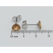 Сережки Xuping колір Родій з кристалами Swarovski пусети Кристали Copper, 7х7мм фото №2