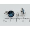Сережки Xuping колір Родій з кристалами Swarovski пусети Кристал Montana з доріжкою фото №2
