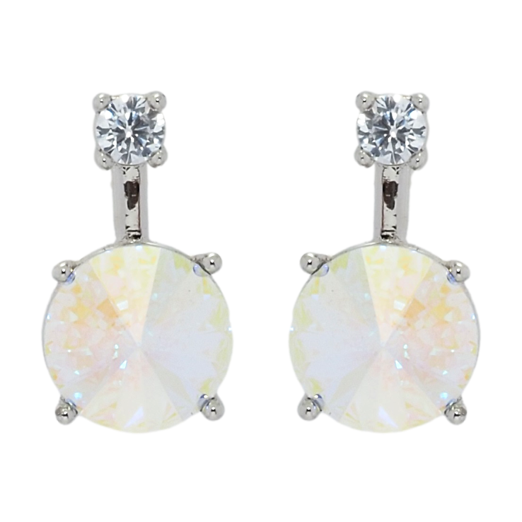 Серьги Xuping цвет Родий с кристаллами Swarovski пусеты Кристалл Light Grey Opal ø 3мм и 8 мм фото №12 Серьги Xuping цвет Родий с кристаллами Swarovski пусеты Кристалл Light Grey Opal ø 3мм и 8 мм фото №12
