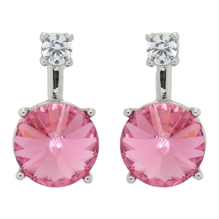 Серьги Xuping цвет Родий с кристаллами Swarovski пусеты Кристалл Rose ø 3мм и 8 мм фото №1 Серьги Xuping цвет Родий с кристаллами Swarovski пусеты Кристалл Rose ø 3мм и 8 мм фото №1