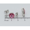 Серьги Xuping цвет Родий с кристаллами Swarovski пусеты Кристалл Rose ø 3мм и 8 мм фото №2 Серьги Xuping цвет Родий с кристаллами Swarovski пусеты Кристалл Rose ø 3мм и 8 мм фото №2