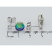 Сережки Xuping колір Родій з кристалами Swarovski пусети Кристал Erinite Shimmer ø 3мм та 8 мм фото №2 Сережки Xuping колір Родій з кристалами Swarovski пусети Кристал Erinite Shimmer ø 3мм та 8 мм фото №2