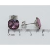 Серьги Xuping цвет Родий с кристаллами Swarovski пусеты Кристаллы Amethyst 10х10мм фото №2 Серьги Xuping цвет Родий с кристаллами Swarovski пусеты Кристаллы Amethyst 10х10мм фото №2