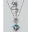 Кулон Xuping цвет Родий с кр-ми Swarovski на цепочке Кристалл Paradise Shine длина 40-45см х 1,5мм фото №2 Кулон Xuping цвет Родий с кр-ми Swarovski на цепочке Кристалл Paradise Shine длина 40-45см х 1,5мм фото №2