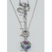 Кулон Xuping колір Родій з кр-ми Swarovski на ланцюжку Кристал Vitrail Light довжина 40-45см х 1,5мм фото №2