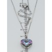 Кулон Xuping цвет Родий с кр-ми Swarovski на цепочке Кристальное сердце Paradise Shine длина 44-49,5см х 1мм фото №2 Кулон Xuping цвет Родий с кр-ми Swarovski на цепочке Кристальное сердце Paradise Shine длина 44-49,5см х 1мм фото №2