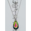 Кулон Xuping цвет Родий с кр-ми Swarovski на цепочке Сердечко с кристаллом Vitrail Medium длина 40-45см х фото №2 Кулон Xuping цвет Родий с кр-ми Swarovski на цепочке Сердечко с кристаллом Vitrail Medium длина 40-45см х фото №2