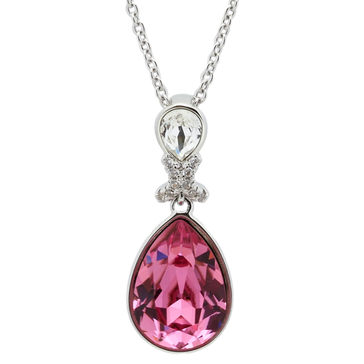 Кулон Xuping цвет Родий с кр-ми Swarovski на цепочке Кристалл Rose длина 41.5-46.5см х 1мм фото №23 Кулон Xuping цвет Родий с кр-ми Swarovski на цепочке Кристалл Rose длина 41.5-46.5см х 1мм фото №23