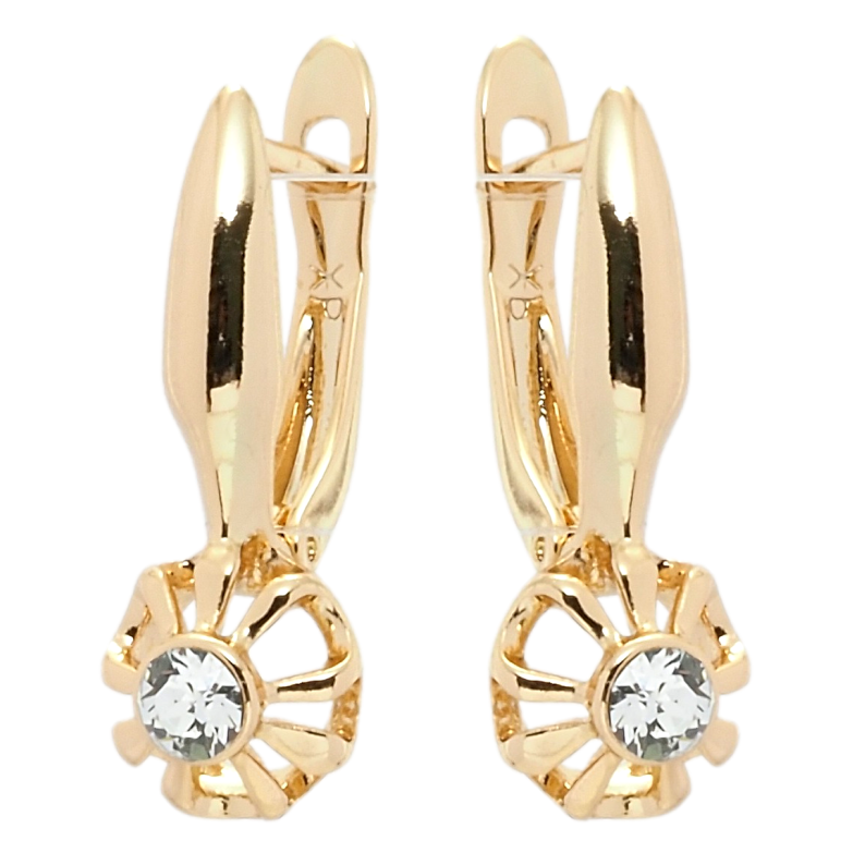 Сережки Xuping колір 18K з кристалами Swarovski англійський замок Кристали Clear в декоративному обрамленні фото №9 Сережки Xuping колір 18K з кристалами Swarovski англійський замок Кристали Clear в декоративному обрамленні фото №9