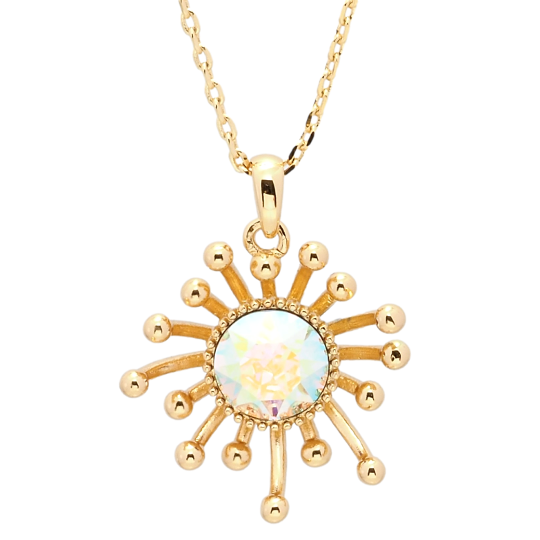 Кулон Xuping цвет 18K с кр-ми Swarovski на цепочке Цветок с кристаллом АВ длина 40-45см х 1мм фото №3 Кулон Xuping цвет 18K с кр-ми Swarovski на цепочке Цветок с кристаллом АВ длина 40-45см х 1мм фото №3