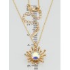 Кулон Xuping цвет 18K с кр-ми Swarovski на цепочке Цветок с кристаллом АВ длина 40-45см х 1мм фото №2 Кулон Xuping цвет 18K с кр-ми Swarovski на цепочке Цветок с кристаллом АВ длина 40-45см х 1мм фото №2