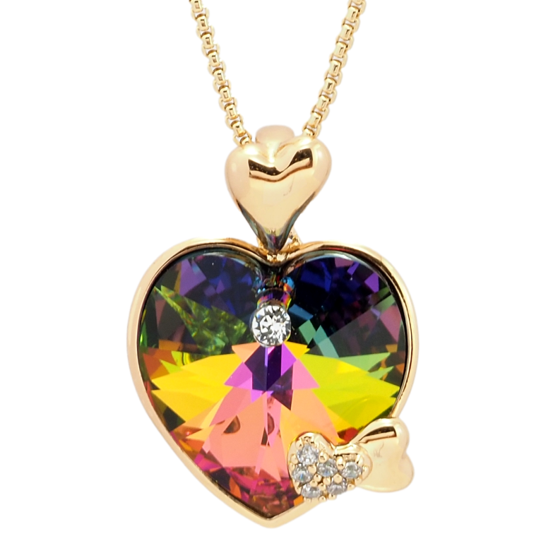 Кулон Xuping колір 18K з кр-ми Swarovski на ланцюжку Кристальне серце Vitrail Medium довжина 40-45см х 1мм фото №21 Кулон Xuping колір 18K з кр-ми Swarovski на ланцюжку Кристальне серце Vitrail Medium довжина 40-45см х 1мм фото №21