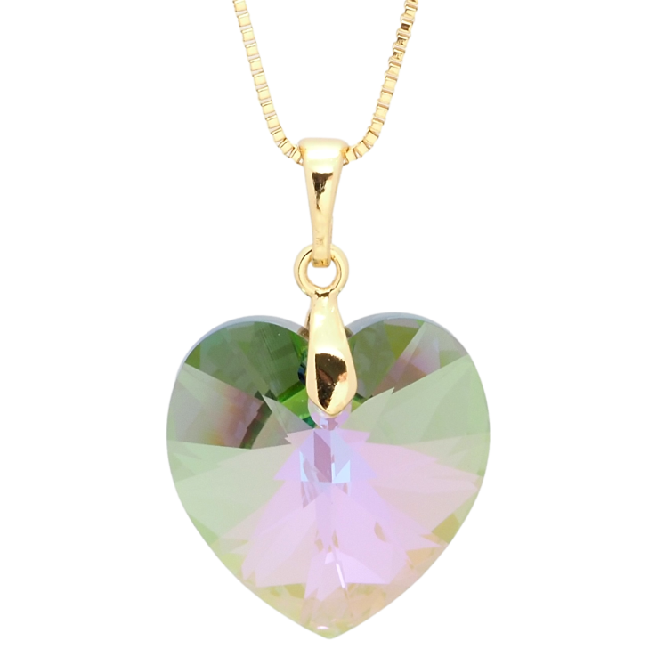 Кулон Xuping цвет 18K с кр-ми Swarovski на цепочке Кристальное сердце Vitrail Light длина 40-45см х 1мм фото №12 Кулон Xuping цвет 18K с кр-ми Swarovski на цепочке Кристальное сердце Vitrail Light длина 40-45см х 1мм фото №12