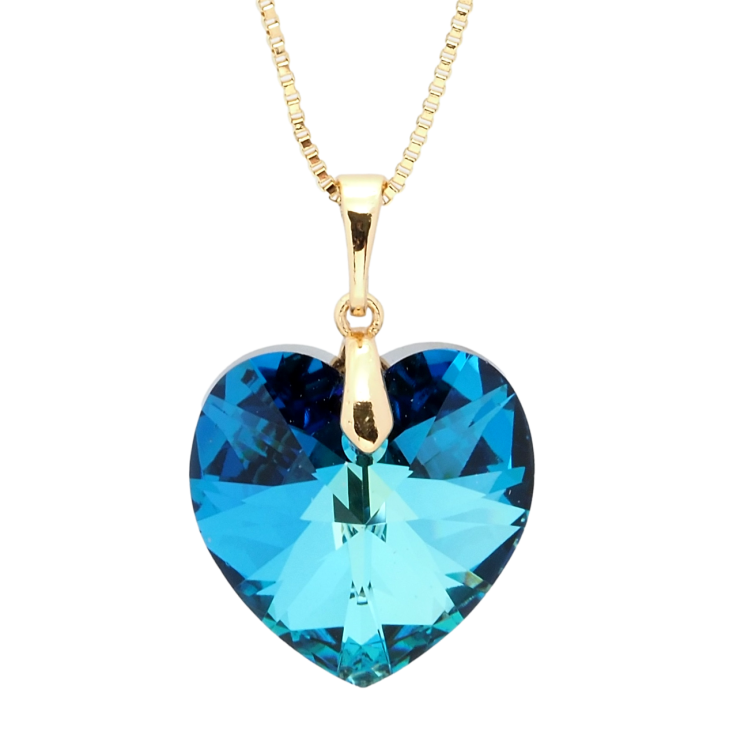 Кулон Xuping колір 18K з кр-ми Swarovski на ланцюжку Кристальне серце Metallic Blue довжина 41-46см х 1мм фото №16 Кулон Xuping колір 18K з кр-ми Swarovski на ланцюжку Кристальне серце Metallic Blue довжина 41-46см х 1мм фото №16