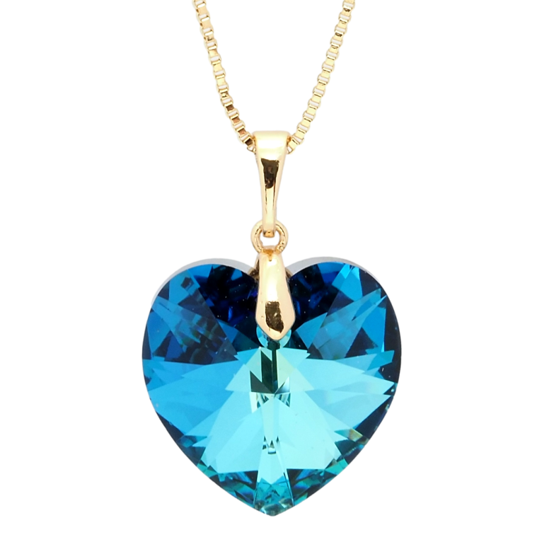 Кулон Xuping колір 18K з кр-ми Swarovski на ланцюжку Кристальне серце Metallic Blue довжина 41-46см х 1мм фото №17 Кулон Xuping колір 18K з кр-ми Swarovski на ланцюжку Кристальне серце Metallic Blue довжина 41-46см х 1мм фото №17