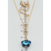 Кулон Xuping колір 18K з кр-ми Swarovski на ланцюжку Кристальна квітка Metallic Blue довжина 41-46см х 1мм фото №2 Кулон Xuping колір 18K з кр-ми Swarovski на ланцюжку Кристальна квітка Metallic Blue довжина 41-46см х 1мм фото №2