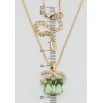 Кулон Xuping колір 18K з кр-ми Swarovski на ланцюжку Кристальний куб Peridot довжина 39-44см х 1мм фото №2 Кулон Xuping колір 18K з кр-ми Swarovski на ланцюжку Кристальний куб Peridot довжина 39-44см х 1мм фото №2
