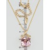 Кулон Xuping колір 18K з кр-ми Swarovski на ланцюжку Кристальний Rose довжина 39-44см х 1мм фото №2 Кулон Xuping колір 18K з кр-ми Swarovski на ланцюжку Кристальний Rose довжина 39-44см х 1мм фото №2