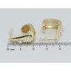 Сережки Xuping QQMM Позолота 14K пусети Широкі дуги з перлинними вставками фото №2 Сережки Xuping QQMM Позолота 14K пусети Широкі дуги з перлинними вставками фото №2