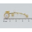 Сережки Xuping QQMM Позолота 14K пусети Дуги з перлинними вставками та кульками фото №2