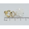 Серьги Xuping QQMM Позолота 14K пусеты Ромбовые подвески с шариками из бусин фото №2