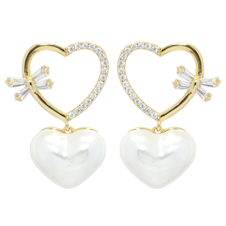 Сережки Xuping QQMM Позолота 14K пусети Сердечки фото №10 Сережки Xuping QQMM Позолота 14K пусети Сердечки фото №10