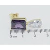 Сережки Xuping QQMM Позолота 14K пусети Бузковий і білий фіаніти фото №2 Сережки Xuping QQMM Позолота 14K пусети Бузковий і білий фіаніти фото №2