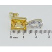 Сережки Xuping QQMM Позолота 14K пусети Жовтий та білий фіаніти фото №2 Сережки Xuping QQMM Позолота 14K пусети Жовтий та білий фіаніти фото №2