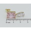 Серьги Xuping QQMM Позолота 14K пусеты Розовый и белый фианиты фото №2 Серьги Xuping QQMM Позолота 14K пусеты Розовый и белый фианиты фото №2