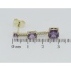 Сережки Xuping QQMM Позолота 14K пусети Бузкові фіаніти на доріжці цирконію фото №2 Сережки Xuping QQMM Позолота 14K пусети Бузкові фіаніти на доріжці цирконію фото №2
