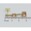 Сережки Xuping QQMM Позолота 14K пусети Персикові фіаніти на доріжці цирконію фото №2 Сережки Xuping QQMM Позолота 14K пусети Персикові фіаніти на доріжці цирконію фото №2