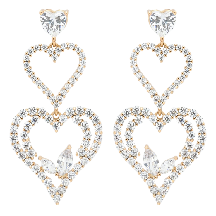 Сережки Xuping QQMM Позолота 18K пусети Серце інкрустація цирконієм фото №20 Сережки Xuping QQMM Позолота 18K пусети Серце інкрустація цирконієм фото №20