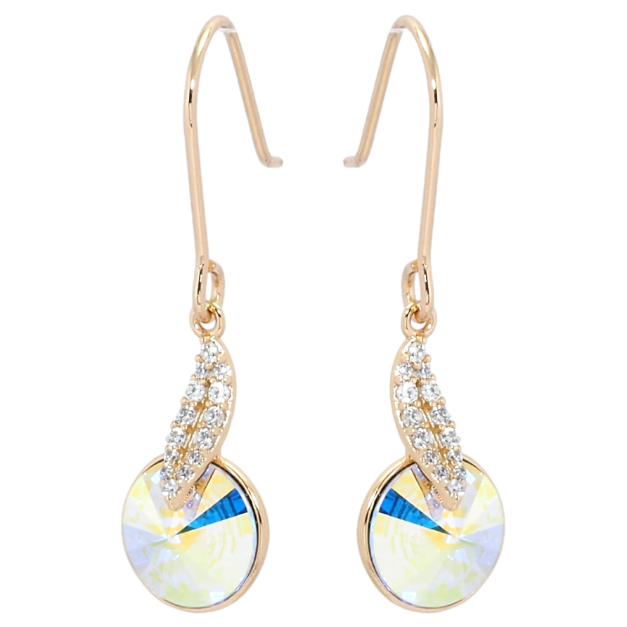 Серьги Xuping цвет 18K с кристаллами Swarovski французский замок Подвески с кристаллами АВ фото №1