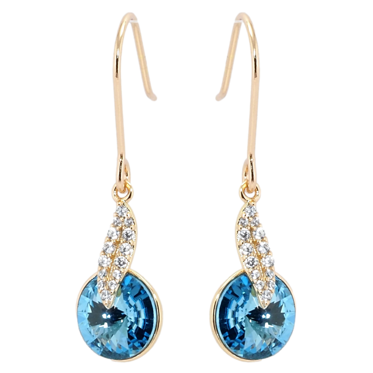 Серьги Xuping цвет 18K с кристаллами Swarovski французский замок Подвески с кристаллами Aquamarine фото №18 Серьги Xuping цвет 18K с кристаллами Swarovski французский замок Подвески с кристаллами Aquamarine фото №18