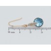 Серьги Xuping цвет 18K с кристаллами Swarovski французский замок Подвески с кристаллами Aquamarine фото №2
