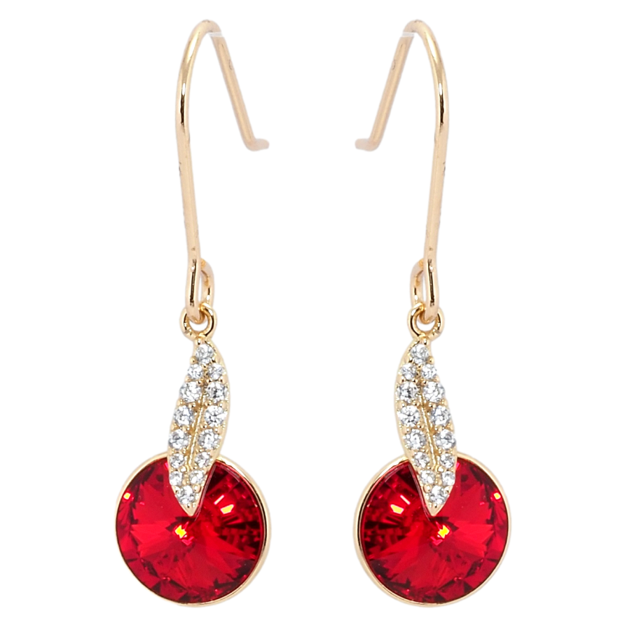 Серьги Xuping цвет 18K с кристаллами Swarovski французский замок Подвески с кристаллами Light Siam фото №1