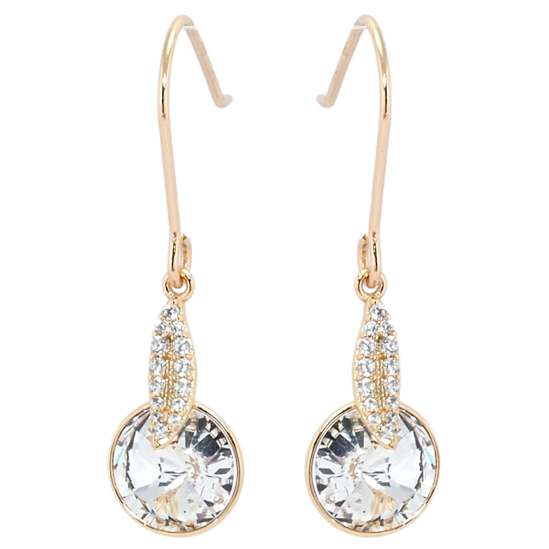 Сережки Xuping колір 18K з кристалами Swarovski французький замок Підвіски з кристалами Clear фото №8