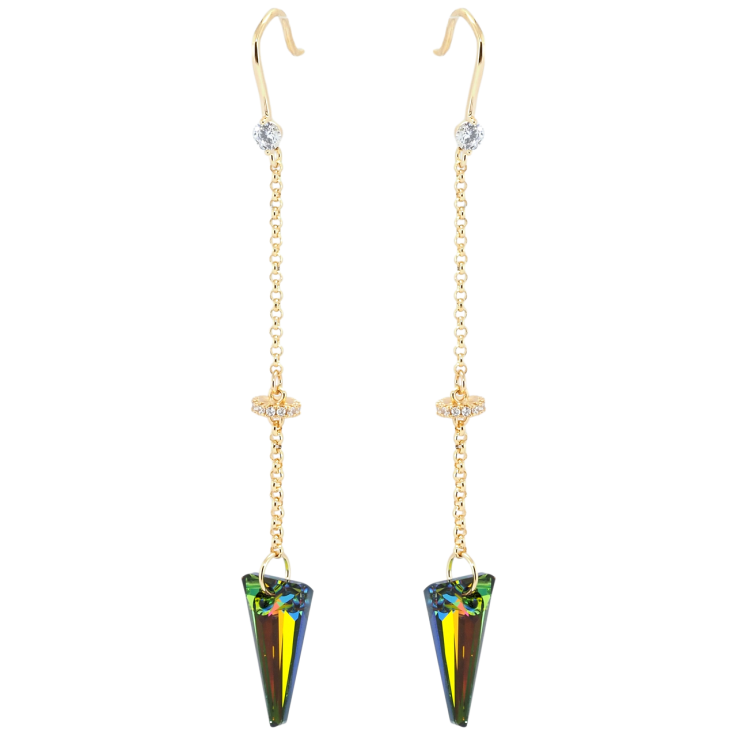 Серьги Xuping цвет 18K с кристаллами Swarovski французский замок Подвески с кристаллами Vitrail Medium фото №7 Серьги Xuping цвет 18K с кристаллами Swarovski французский замок Подвески с кристаллами Vitrail Medium фото №7