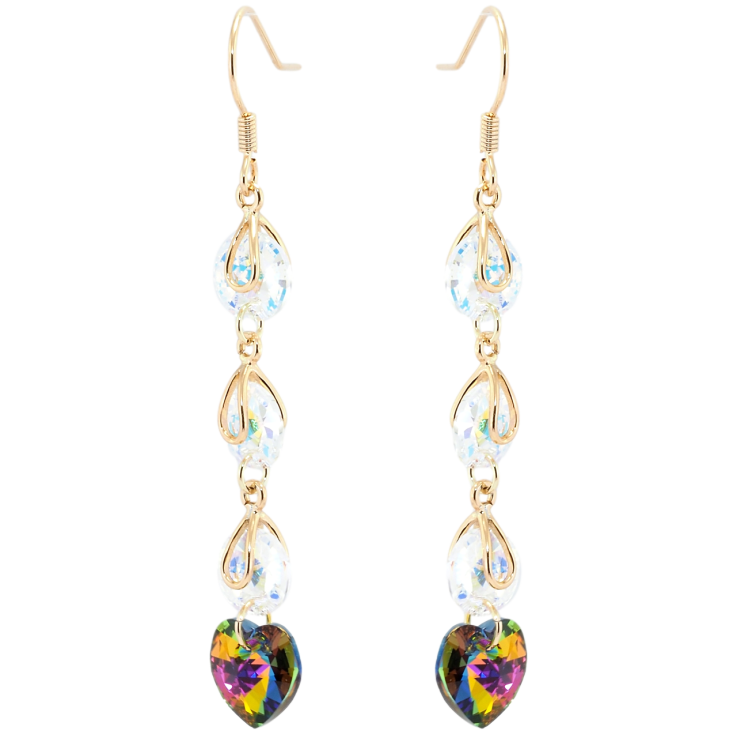 Серьги Xuping цвет 18K с кристаллами Swarovski французский замок Подвески с кристаллами Shimmer и Vitrail фото №8 Серьги Xuping цвет 18K с кристаллами Swarovski французский замок Подвески с кристаллами Shimmer и Vitrail фото №8
