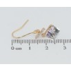 Серьги Xuping цвет 18K с кристаллами Swarovski французский замок Подвески с кубиками Lavender фото №2 Серьги Xuping цвет 18K с кристаллами Swarovski французский замок Подвески с кубиками Lavender фото №2