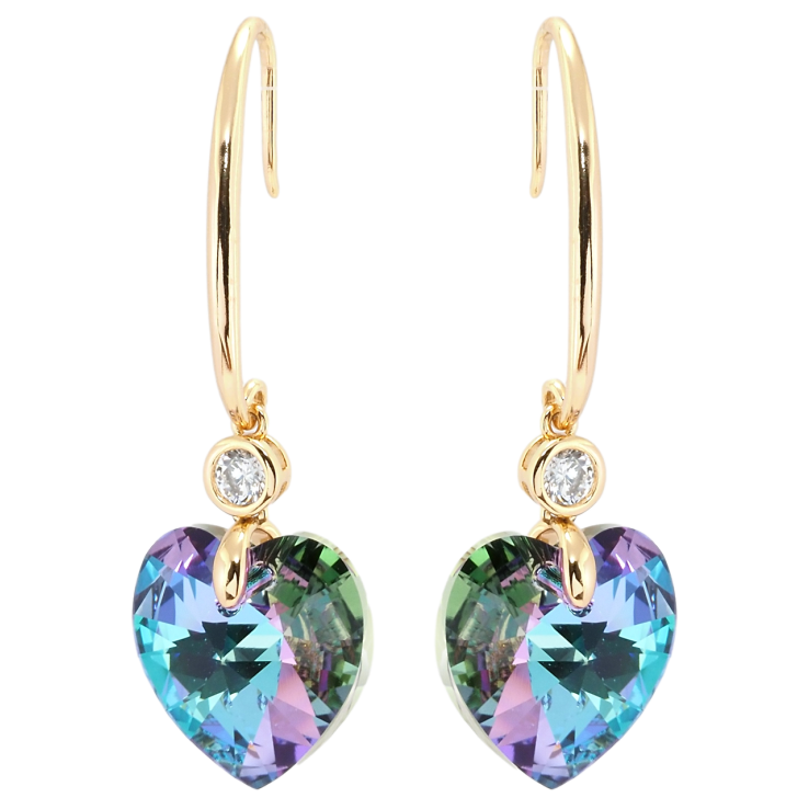 Серьги Xuping цвет 18K с кристаллами Swarovski французский замок Кристальные сердечки Paradise Shine фото №19 Серьги Xuping цвет 18K с кристаллами Swarovski французский замок Кристальные сердечки Paradise Shine фото №19