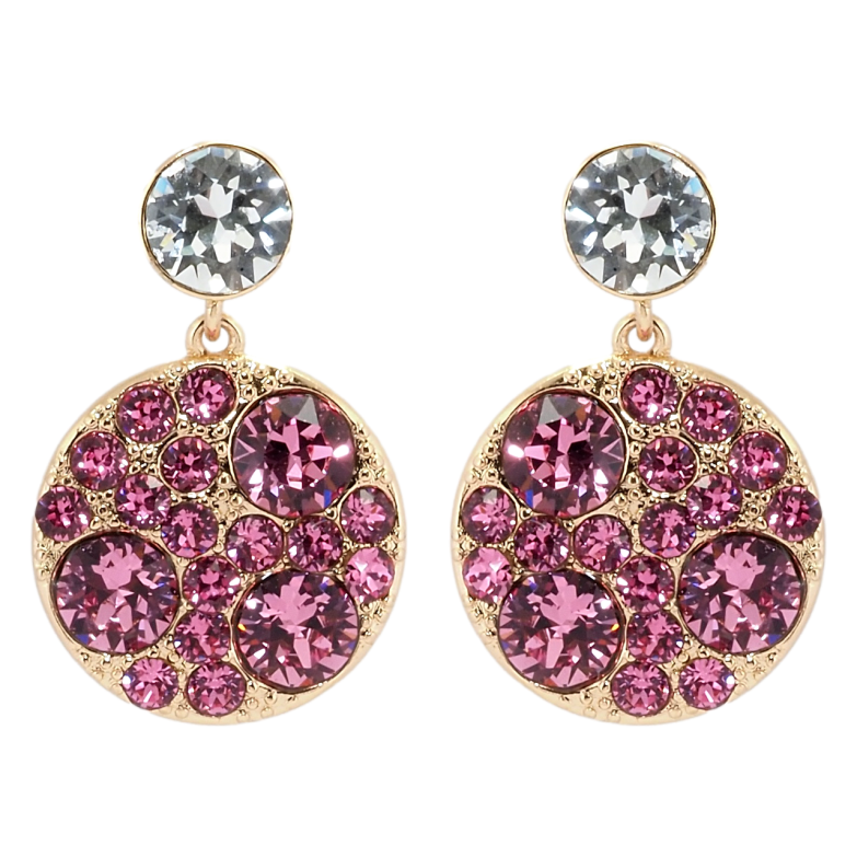 Сережки Xuping колір 18K з кристалами Swarovski пусети Круглі підвіски з кристалами Rose фото №16 Сережки Xuping колір 18K з кристалами Swarovski пусети Круглі підвіски з кристалами Rose фото №16
