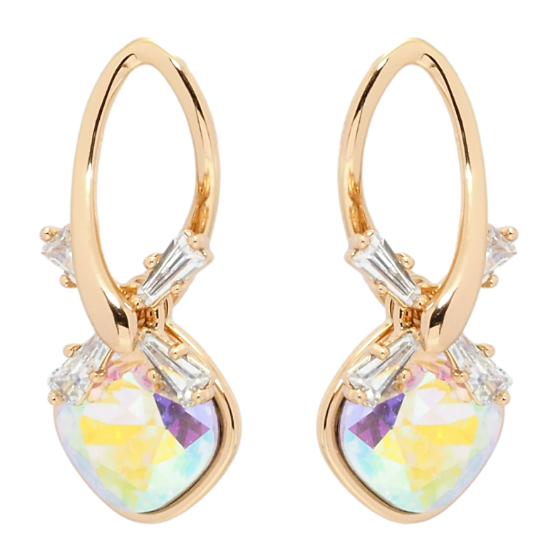 Сережки Xuping колір 18K з кристалами Swarovski пусети Млин з кристалом АВ фото №3 Сережки Xuping колір 18K з кристалами Swarovski пусети Млин з кристалом АВ фото №3