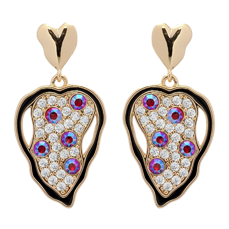 Серьги Xuping цвет 18K с кристаллами Swarovski пусеты Сердечки с кристаллами Fuchsia Shimmer фото №22 Серьги Xuping цвет 18K с кристаллами Swarovski пусеты Сердечки с кристаллами Fuchsia Shimmer фото №22