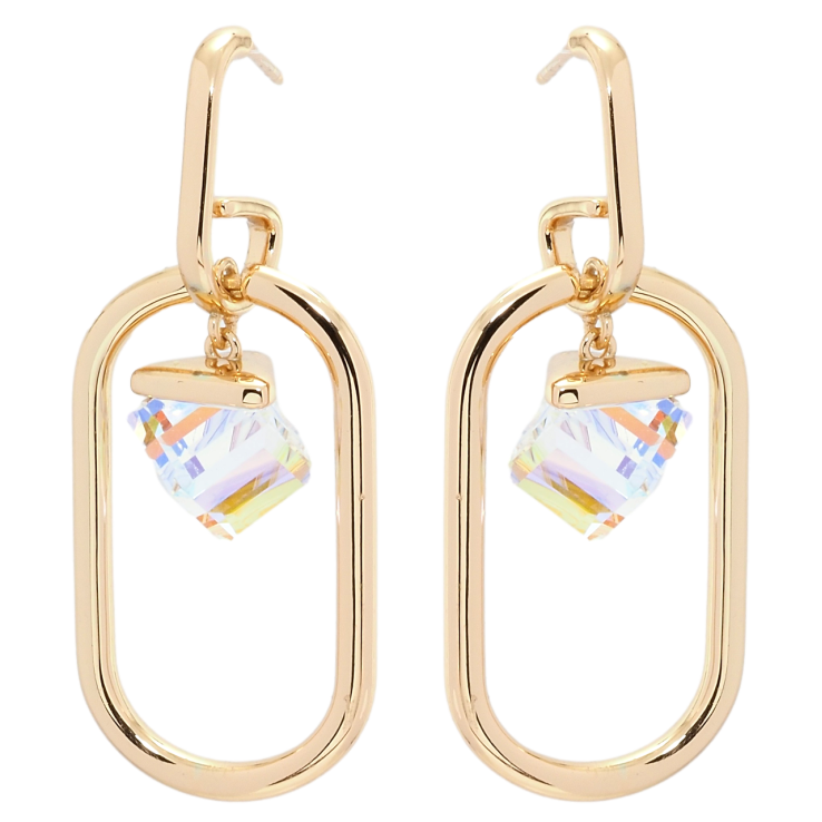Сережки Xuping колір 18K з кристалами Swarovski пусети Підвіски з кристалами Shimmer фото №25