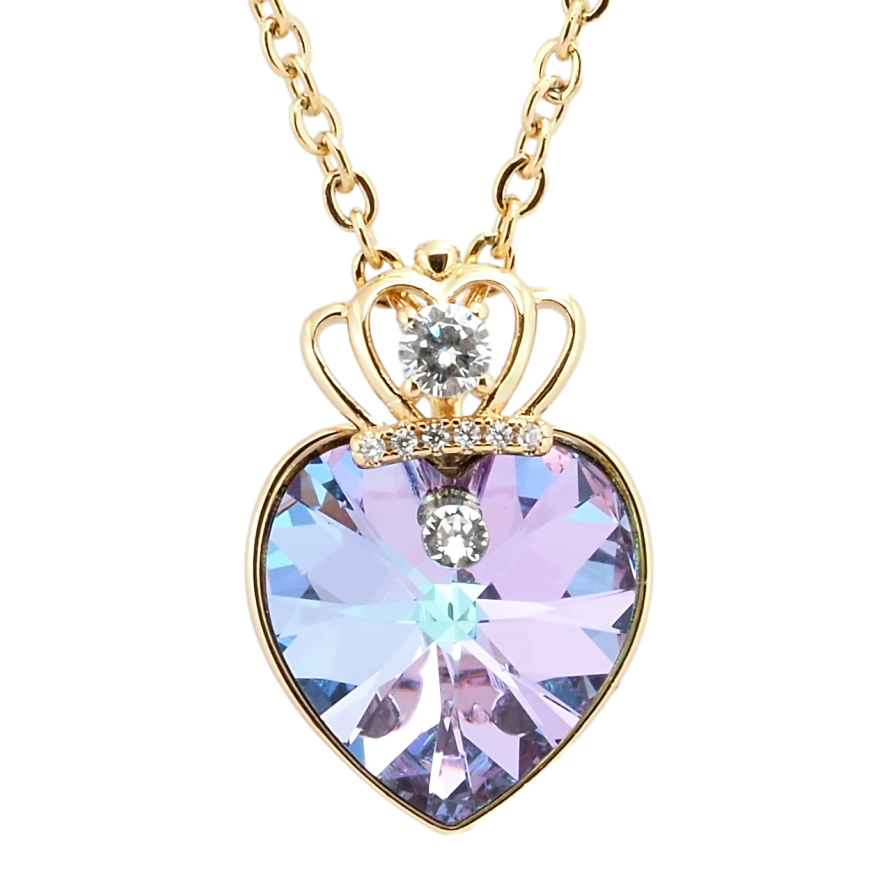 Кулон Xuping 18K с кр-ми Swarovski на цепочке Кристальное сердце Paradise Shinе с короной длина 40-45см х2мм фото №1 Кулон Xuping 18K с кр-ми Swarovski на цепочке Кристальное сердце Paradise Shinе с короной длина 40-45см х2мм фото №1