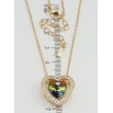 Кулон Xuping 18K с кр-ми Swarovski на цепочке Сердце с кристаллом Vitrail Medium длина 40-46см х 1мм фото №2