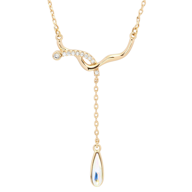 Підвіска Xuping 18K з кр-ми Swarovski на ланцюжку Витонченість з кристалом АВ довжина 41, 43, 46см х 1мм фото №2 Підвіска Xuping 18K з кр-ми Swarovski на ланцюжку Витонченість з кристалом АВ довжина 41, 43, 46см х 1мм фото №2